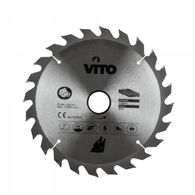 Disco Circular Madeira Pastilhada 216mm x 30mm Vito