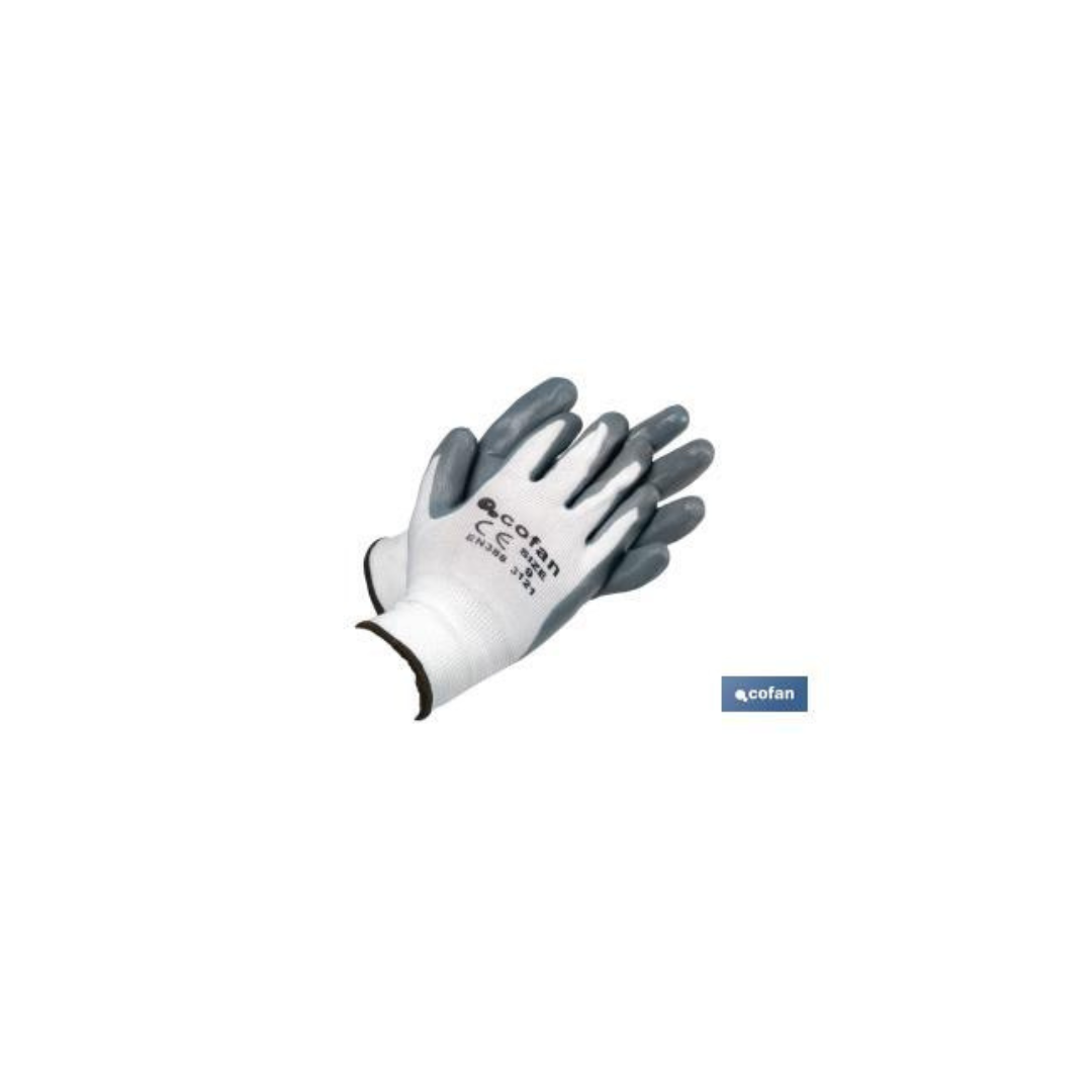 Luva Nitrilica Impregnada 100% Nylon T.:8