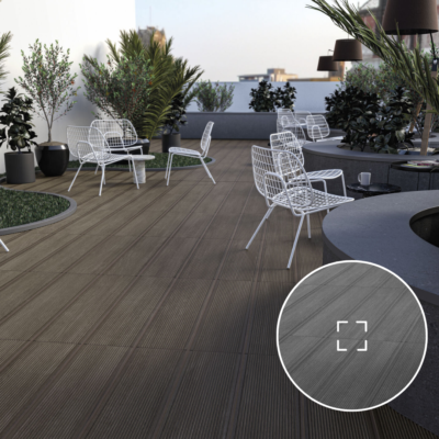 Pavimento Deck Brown Mate Antiderrapante 22,5x90cm | Comercial