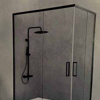 WE-03 PRETO – Resguardo de Chuveiro Angular 140×90 PAULISANI