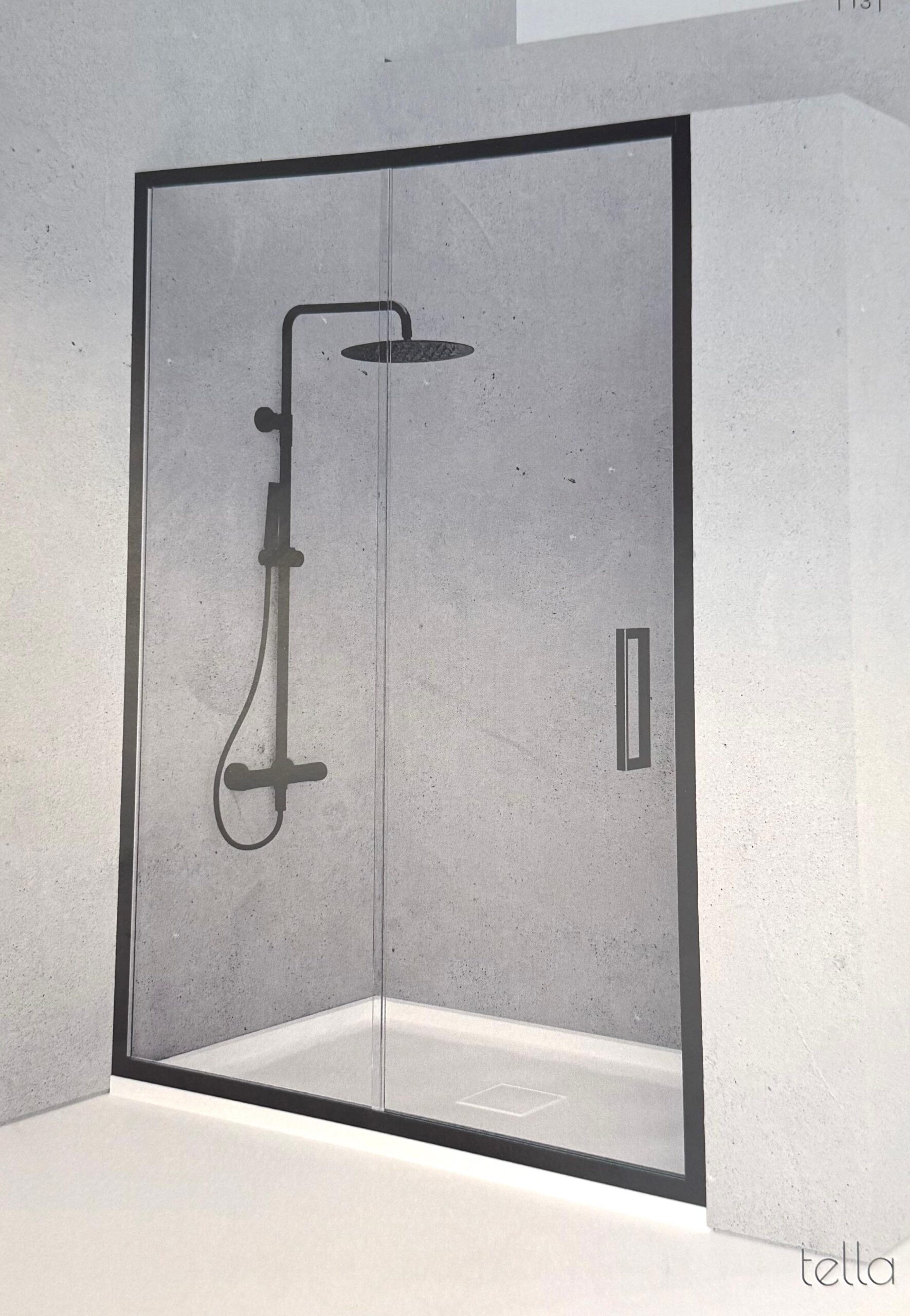 WE-05 Preto - Resguardo de Chuveiro Frontal 180-185 PAULISANI