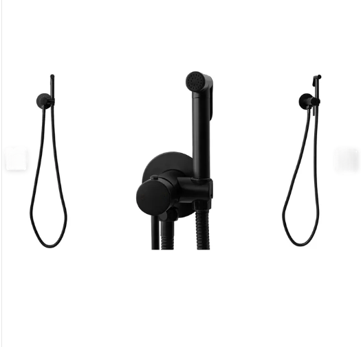 Kit Monocomando com Suporte para Chuveirinho de Sanita/Bidé – PL-6421 Preto | Paulisani
